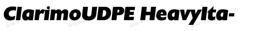 ClarimoUDPE HeavyIta字体转换
